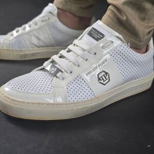 Philipp Plein Lo-Top Leather Sneakers